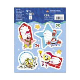 ETICHETTE ADESIVE NATALE PREMIUM SPONGE BOB 2