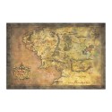 POSTER IL SIGNORE DEGLI ANELLI MAPPA DELLA TERRA DI MEZZO