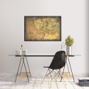 POSTER IL SIGNORE DEGLI ANELLI MAPPA DELLA TERRA DI MEZZO