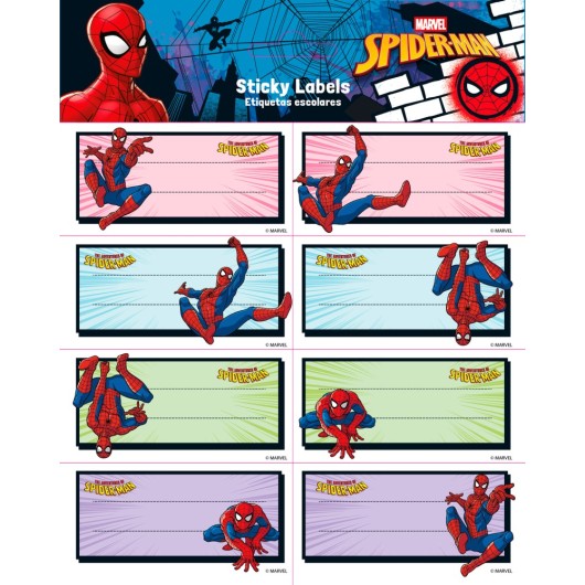 ETICHETTE ADESIVE MARVEL SPIDERMAN