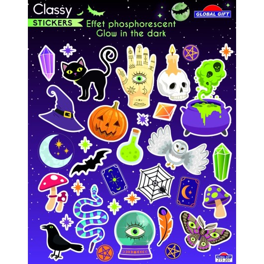 ADESIVI CLASSY HALLOWEEN CHE BRILLANO AL BUIO