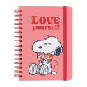 CUADERNO TAPA FORRADA A5 SNOOPY LOVE YOURSELF