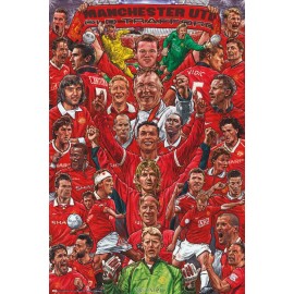 POSTER LEGGENDE DEL MANCHESTER UNITED