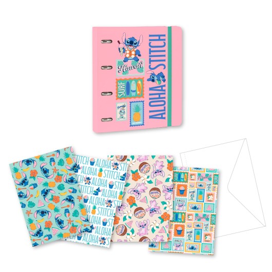 RACCOGLITORE A 4 ANELLI IN POLIPROPILENE DISNEY STITCH