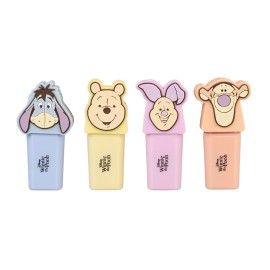 SET DI 4 EVIDENZIATORI CON TOPPER DISNEY WINNIE THE POOH