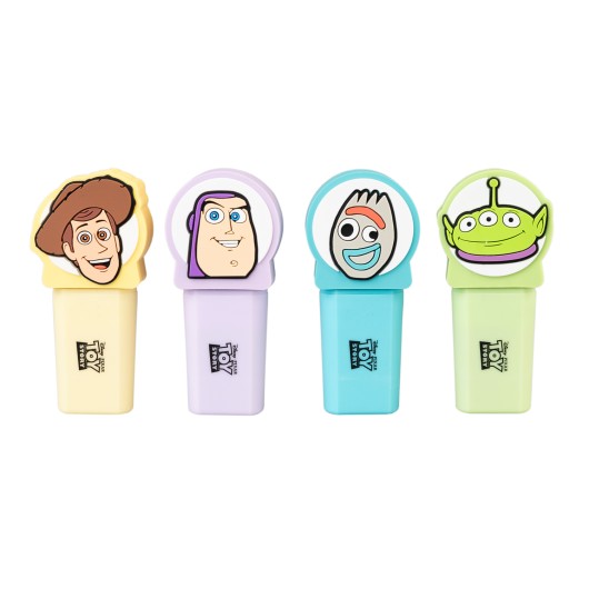 SET DI 4 EVIDENZIATORI CON TOPPER DISNEY PIXAR TOY STORY