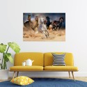 POSTER FIVE HORSES