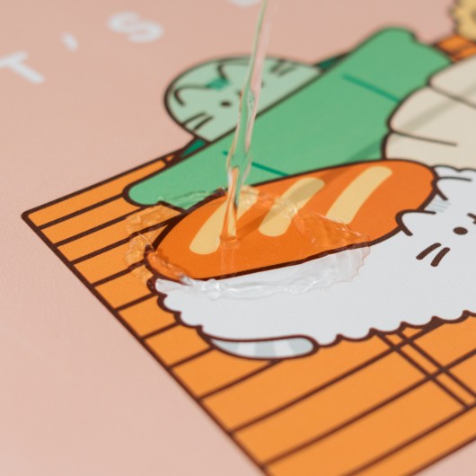 TAPPETINO MOUSE IN PELLE VEGANA (PU) PUSHEEN SUSHI ROLL