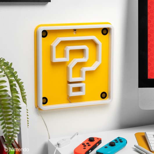 LAMPADA LED NEON DA PARETE BLOCCO MARIO