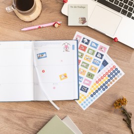 DIARIO SCOLASTICO SETTIMANALE 2026/2027 FORMATO A5 CON RILEGATURA CUCITA 17 MESI MOOMIN 2