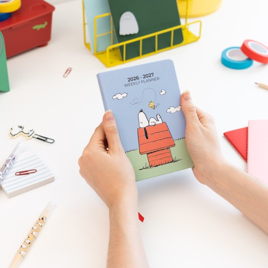 DIARIO SCOLASTICO SETTIMANALE 2026/2027 POCKET 17 MESI SNOOPY