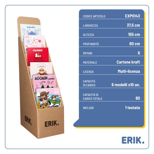 ESPOSITORE 1/4 PALLET 6  RIPIANI  KRAFT (SENZA MERCE)