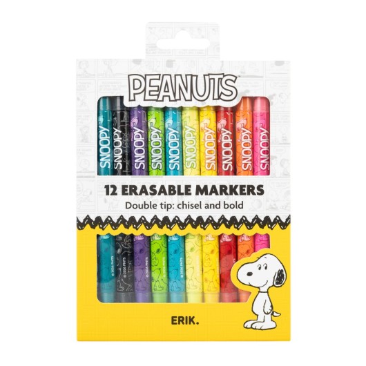 SET DA 12 PENNARELLI CANCELLABILI SNOOPY