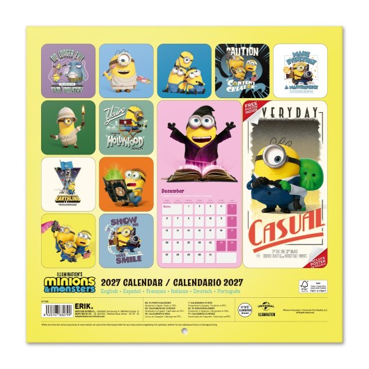 CALENDARIO 2027 30X30 MINIONS 3