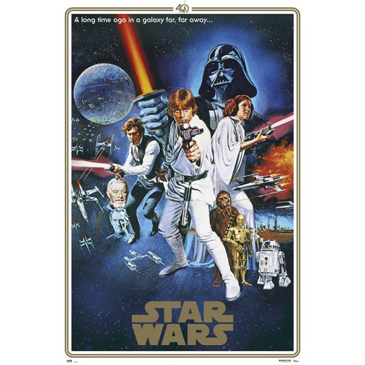 POSTER STAR WARS CLASSIC 40 ANIVERSARIO ONE SHEET B