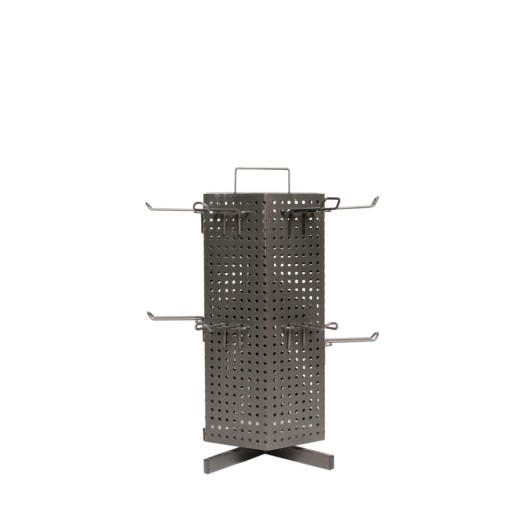 EXPOSITOR MERCHANDISING SOBREMESA 6 CARAS GIRATORIO NEGRO