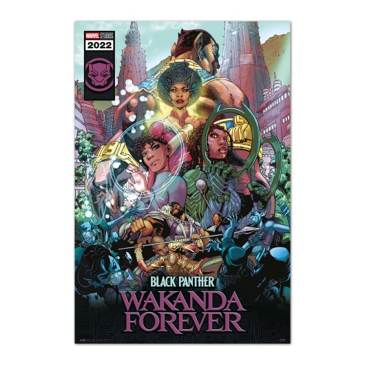 POSTER MARVEL BLACK PANTHER WAKANDA FOREVER COMIC