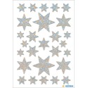 PEGATINAS DECOR ESTRELLAS PALTEADAS REFLECTANTES