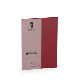 TARJETA A6 DOBLE COLORETTI 5 UNIDADES BURDEOS