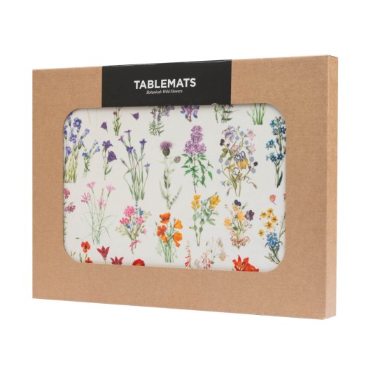 SET 4 SALVAMANTELES BOTANICAL WILD FLOWERS KOKONOTE