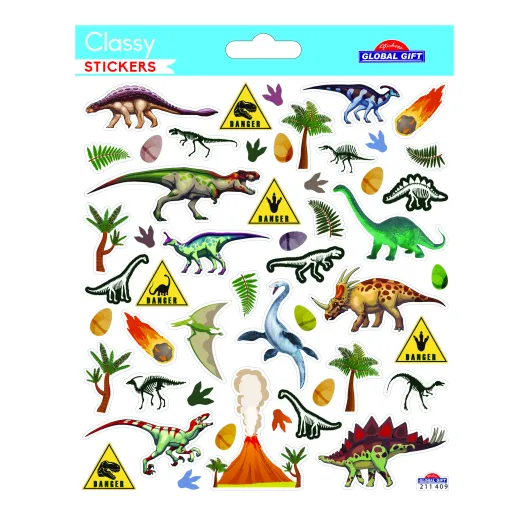PEGATINAS CLASSY DINOSAURIOS