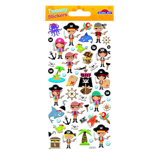 PEGATINAS TWEENY FOAMY PIRATAS