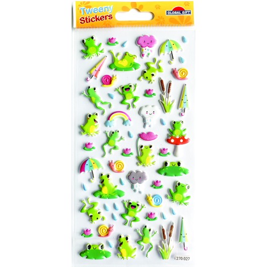 PEGATINAS TWEENY FOAMY RANAS GLITTER