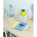 CUADERNO TAPA FELPA A5 PREMIUM CON BOLIGRAFO PROYECTOR DISNEY STITCH TROPICAL