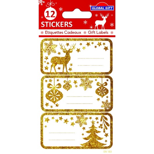 ETIQUETAS DE NATAL PURPURINA