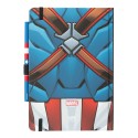 CUADERNO PREMIUM A5 COM ESFEROGRÁFICA MARVEL CAPITAN AMERICA - UNIFORME