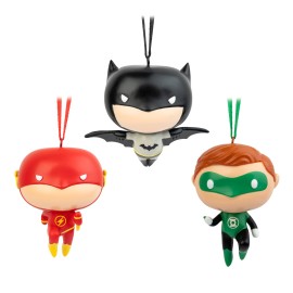 SET DE 3 ADORNOS DE NAVIDAD DC COMICS BATMAN, FLASH Y GREEN LANTERN 2