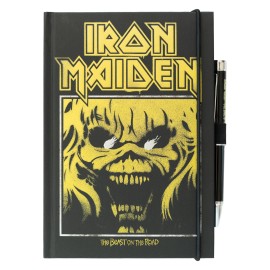 CADERNO PREMIUM A5 COM ESFEROGRÉFICA PROJECTORA IRON MAIDEN