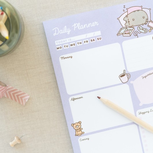 BLOCO PLANIFICADOR DIÁRIO A5 PUSHEEN MOMENTS