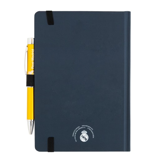 CADERNO PREMIUM A5 COM ESFEROGRÁFICA PROJECTORA REAL MADRID