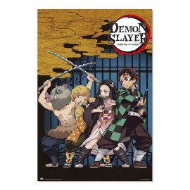 POSTER DEMON SLAYER LA CASA DOS TAMBORES