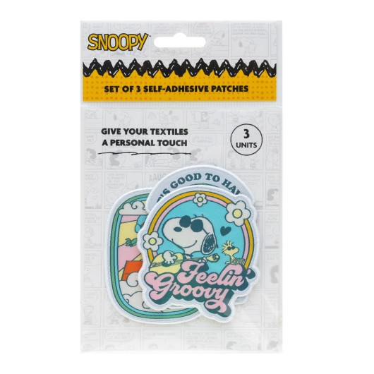 CONJUNTO DE 3 PARCHES SNOOPY