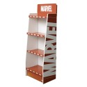 EXPOSITOR 1/4 PALET CARTÃO 4 PRATELEIRAS MARVEL LOGO (SEM ITENS)