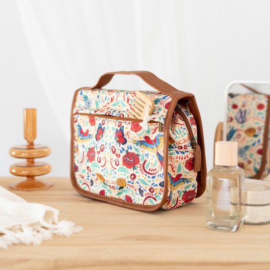 NECESSAIRE PENDENTE DE VIAGEM FRIDA KAHLO VIVA LA VIDA