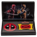 CONJUNTO PINS MARVEL DEADPOOL E LOBEZNO MAGNÉTICOS