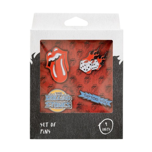 CONJUNTO DE 4 PINS THE ROLLING STONES