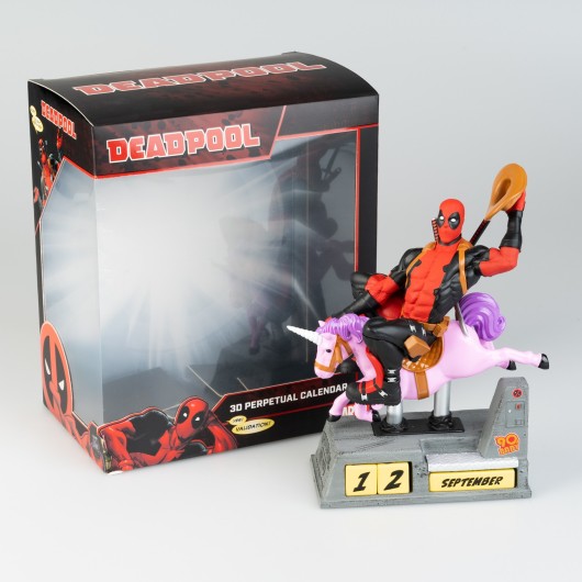 CALENDÁRIO PERPÉTUO 3D MARVEL DEADPOOL