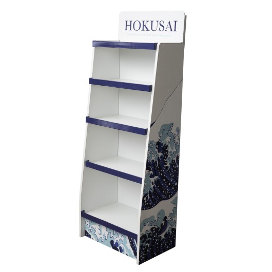 EXPOSITOR 1/4 PALET CARTÃO 5 PRATELEIRAS HOKUSAI (SEM ITENS)