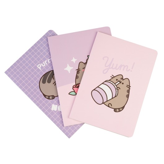 PACK 3 CADERNOS A5 PUSHEEN MOMENTS