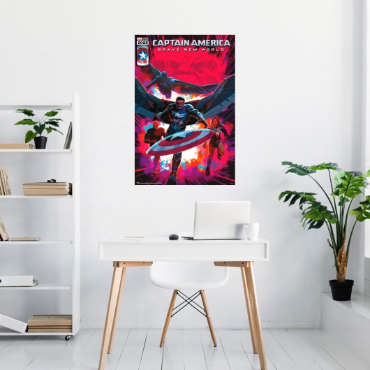 POSTER MARVEL CAPITÃO AMÉRICA BRAVE NEW WORLD COMIC