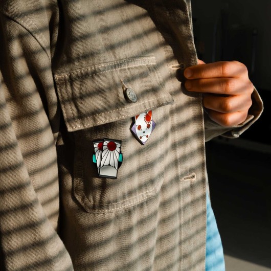 CONJUNTO DE 4 PINS DEMON SLAYER