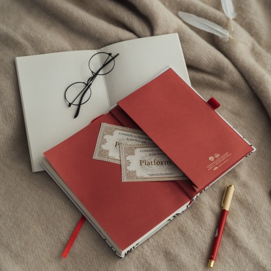 CADERNO PREMIUM A5 COM ESFEROGRÁFICA HARRY POTTER HEDWIG