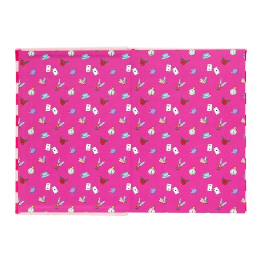 CADERNO PREMIUM A5 TAPA FELPA DISNEY ALICE NO PAÍS DAS MARAVILHAS GATO CHESHIRE