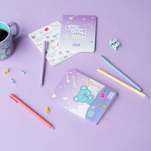 PACK 3 CADERNOS A6 BT21 THE JOURNEY KOYA
