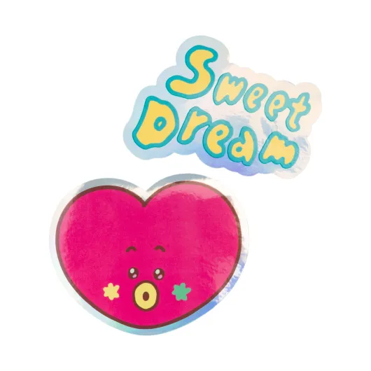 PACK 2 AUTOCOLANTES DE VINIL BT21 THE JOURNEY TATA