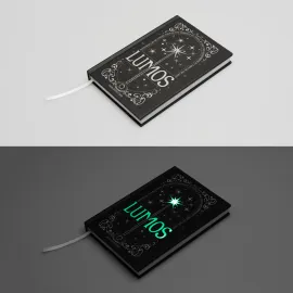 CADERNO PREMIUM A5 COM LUZ HARRY POTTER LUMOS MAXIMA